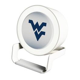 Keyscaper - West Virginia Mountaineers Linen Print Nightlight Charger & Bluetooth Speaker - White