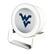 Front. Keyscaper - West Virginia Mountaineers Linen Print Nightlight Charger & Bluetooth Speaker - White.