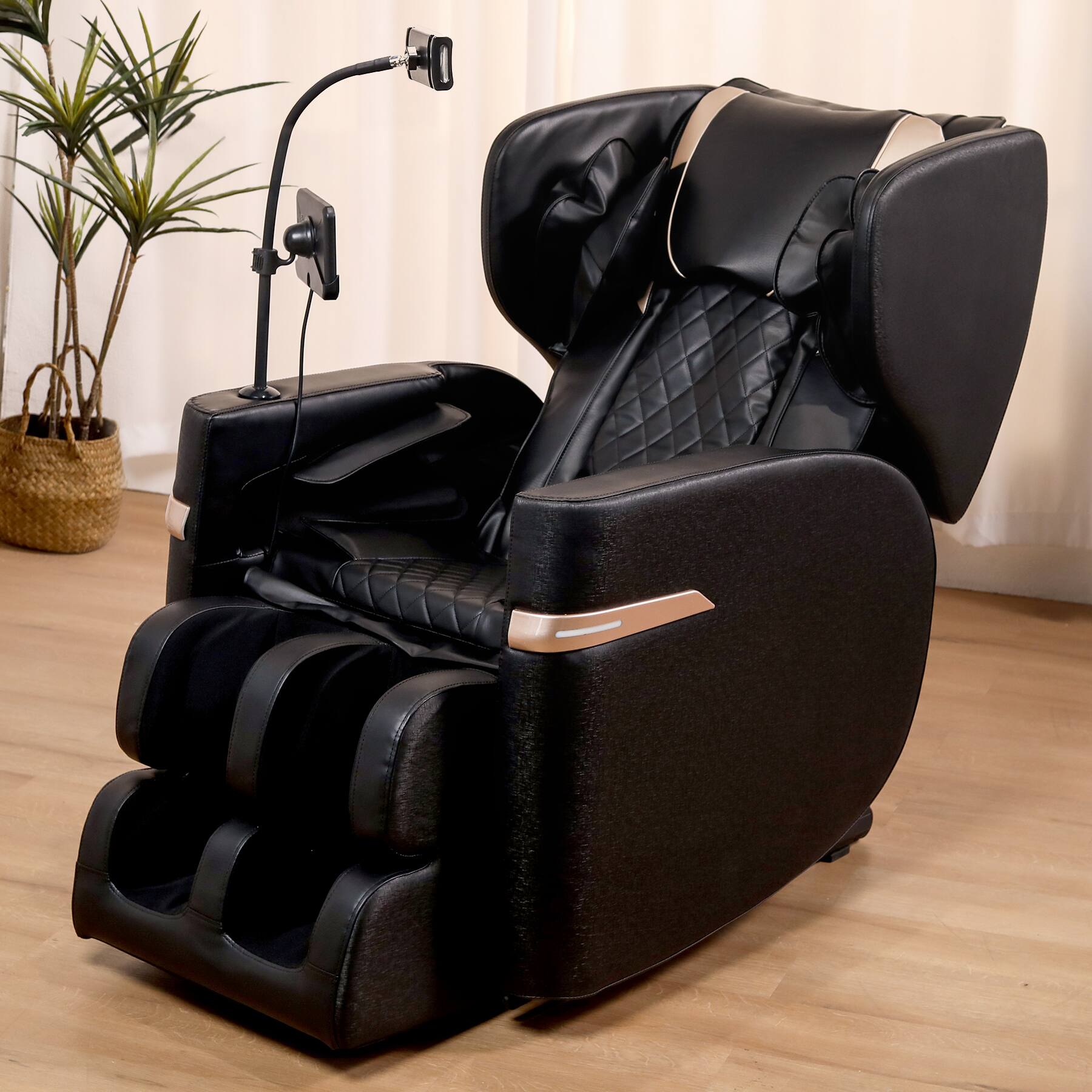 Alt View 4. ZACHVO - Zero-Gravity Full-Body Massage Chair - Black.