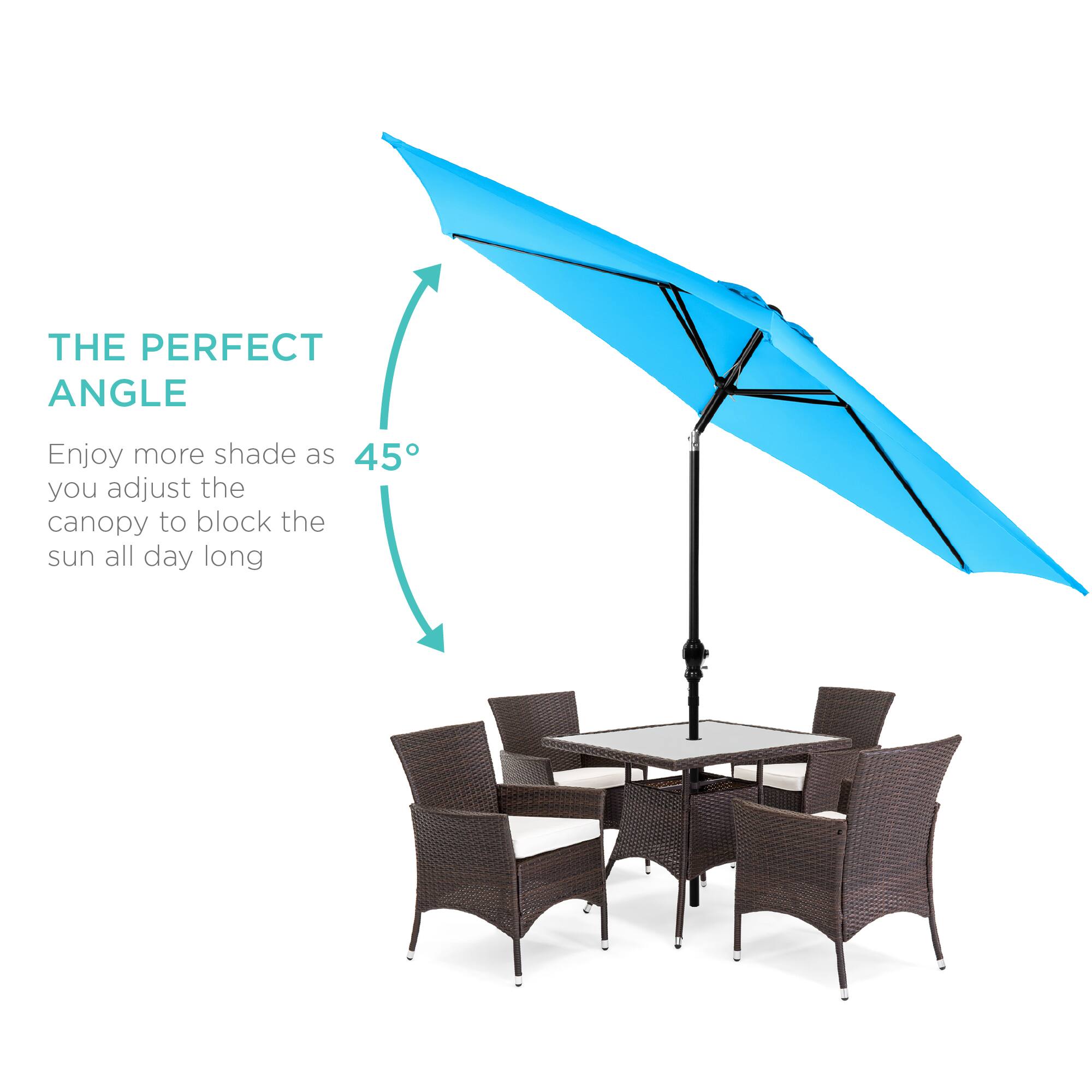 THE PERFECT ANGLE

Enjoy more shade as you adjust the canopy to block the sun all day long

45°