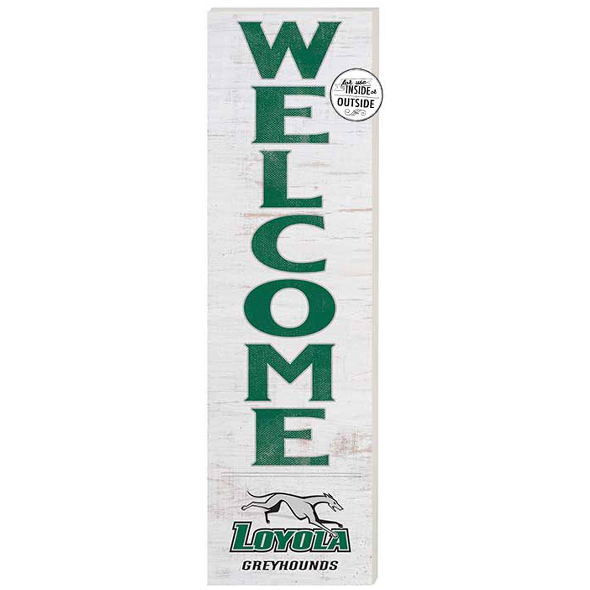 Jardine - Loyola Greyhounds 10'' x 35'' Indoor/Outdoor Welcome Sign - White