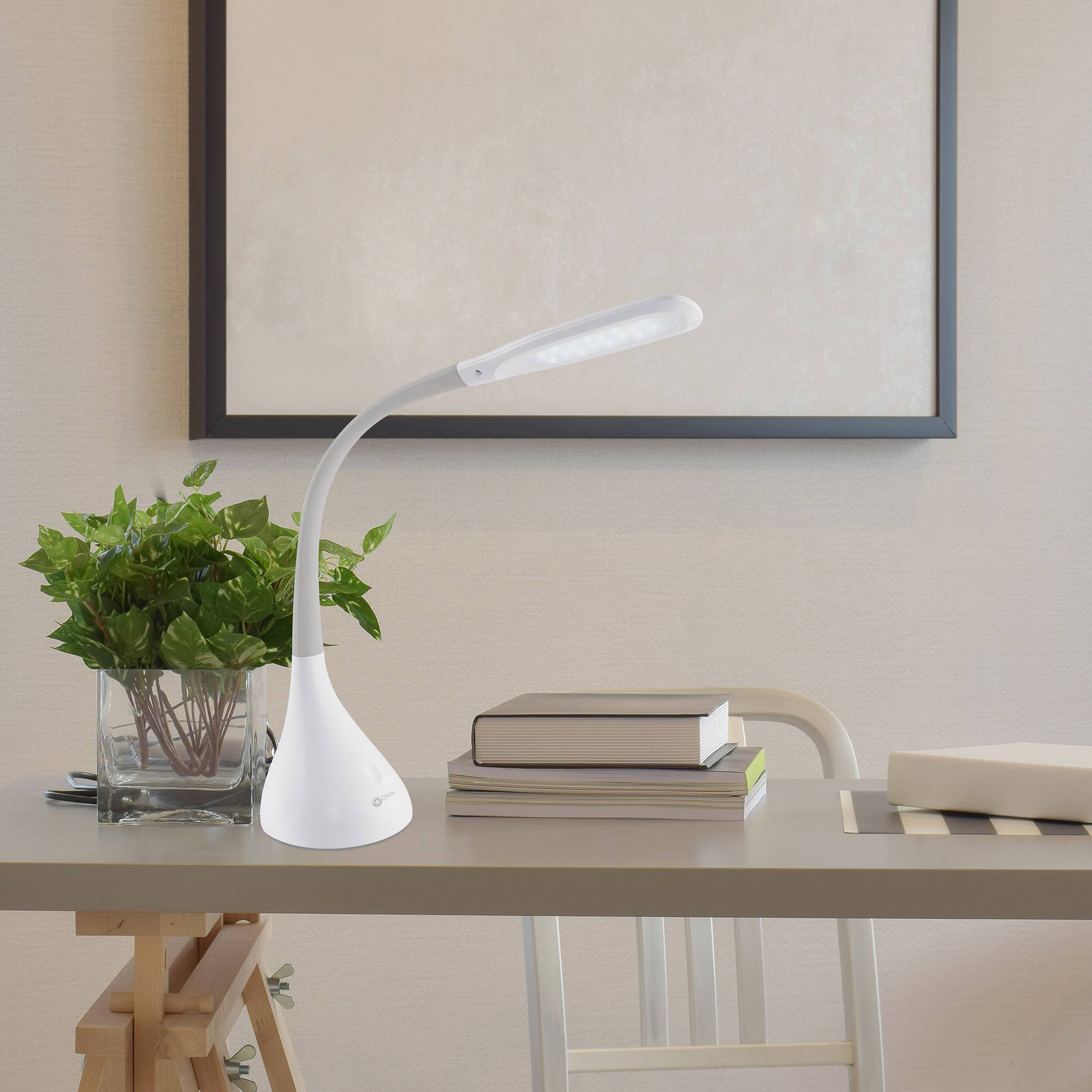 Alt View 1. OttLite - Creative Curves LED Desk Lamp - White.