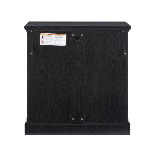 Alt View 6. LUCKY ONE - Freestanding LED Curio Display Cabinet with Adjustable Shelves Retro Bookcase Storage for Home Decor - Black.