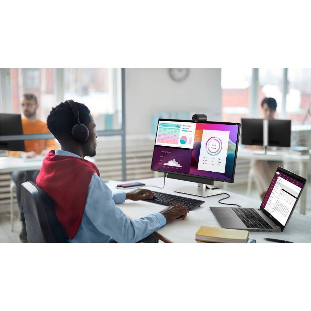 Back. Dell - Dell P2425H 24-inch Class Full HD LED Monitor | 16:9 | Black and Silver Bundle - Black.