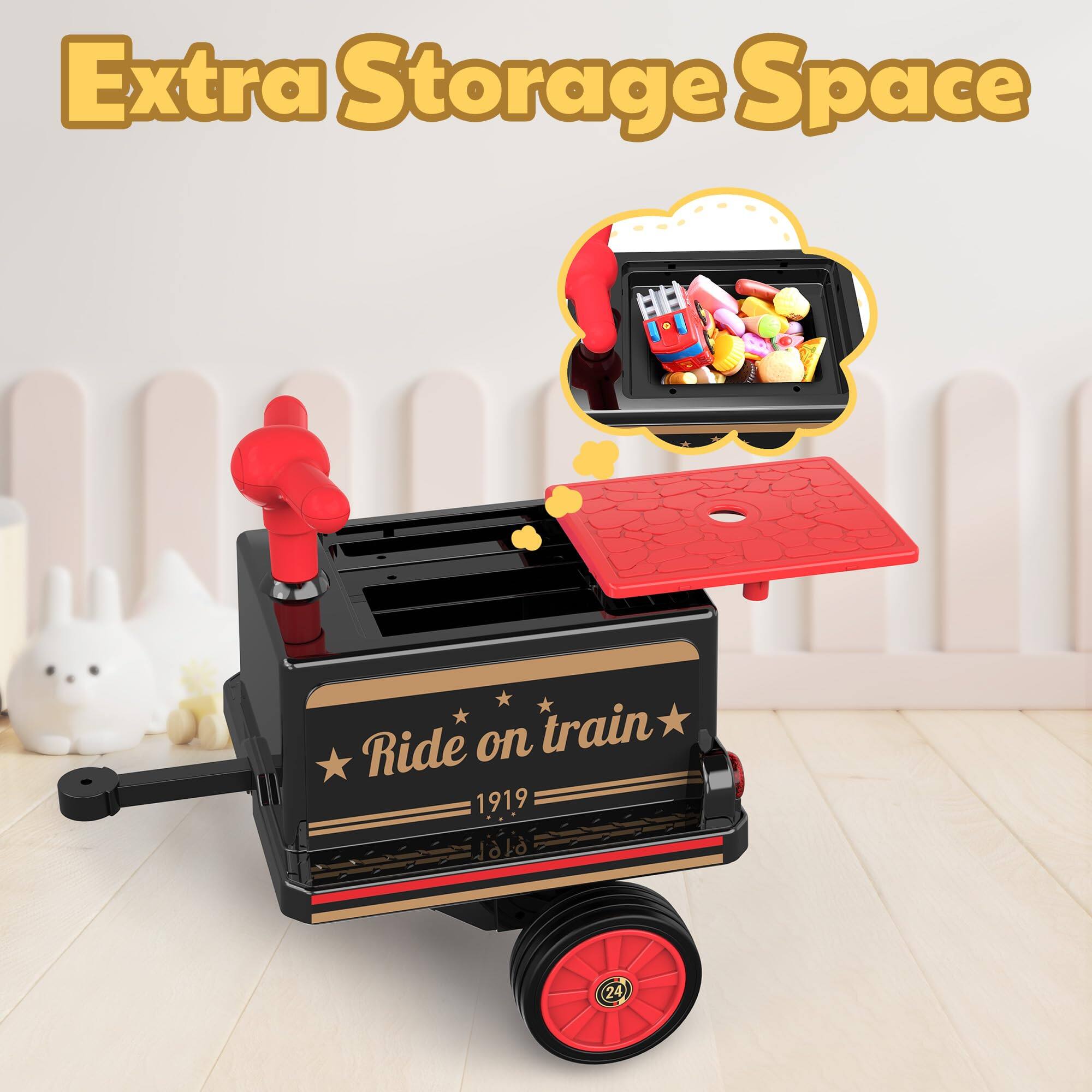 Extra Storage Space  
Ride on train 1919  
24