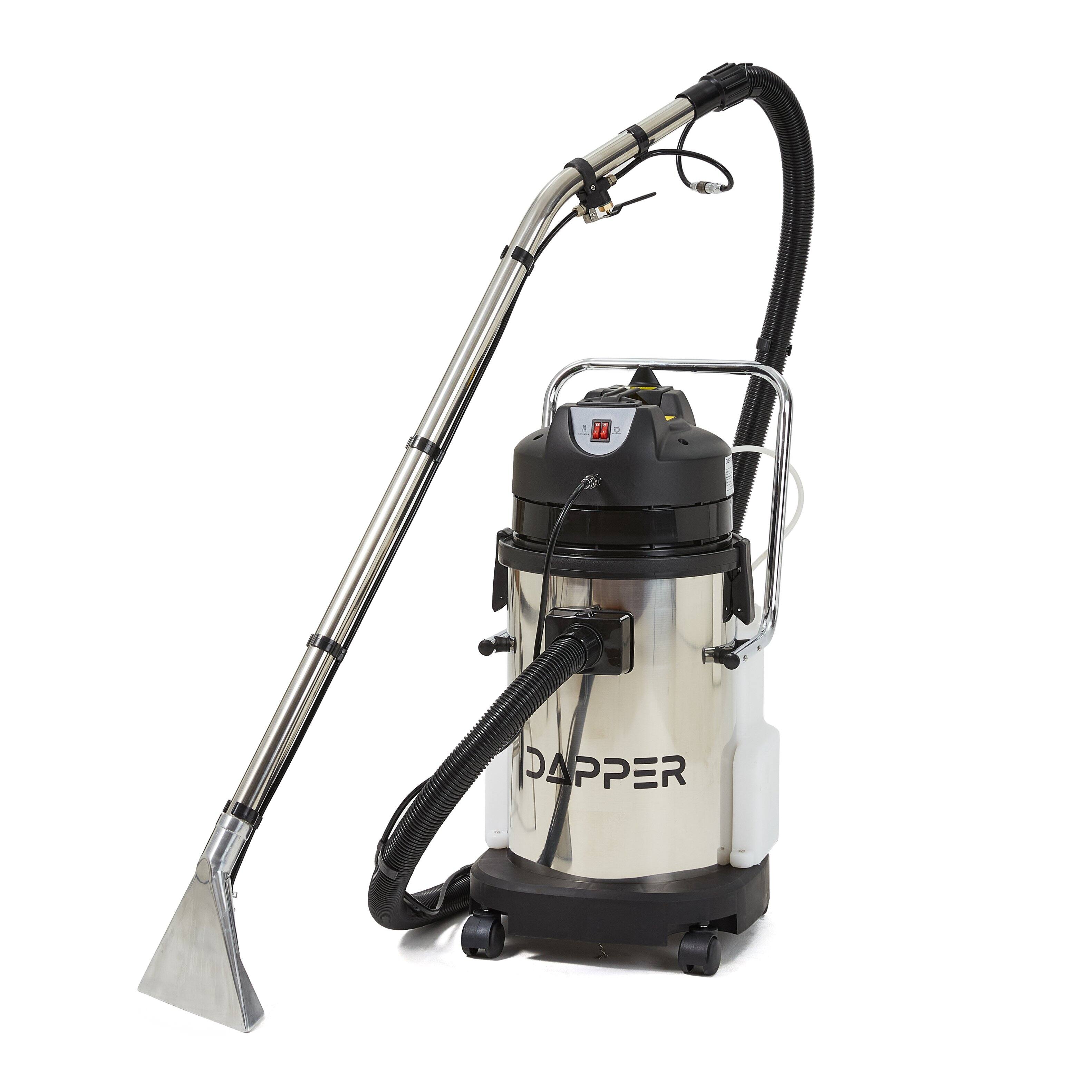 Alt View 6. Dapper Supply - Commercial 4-in-1 Wet/Dry Carpet Extractor, 100 PSI, 2.6 Gal. Solution, 8 Gal. Recovery Tank, 2-Year Warranty - Gray.