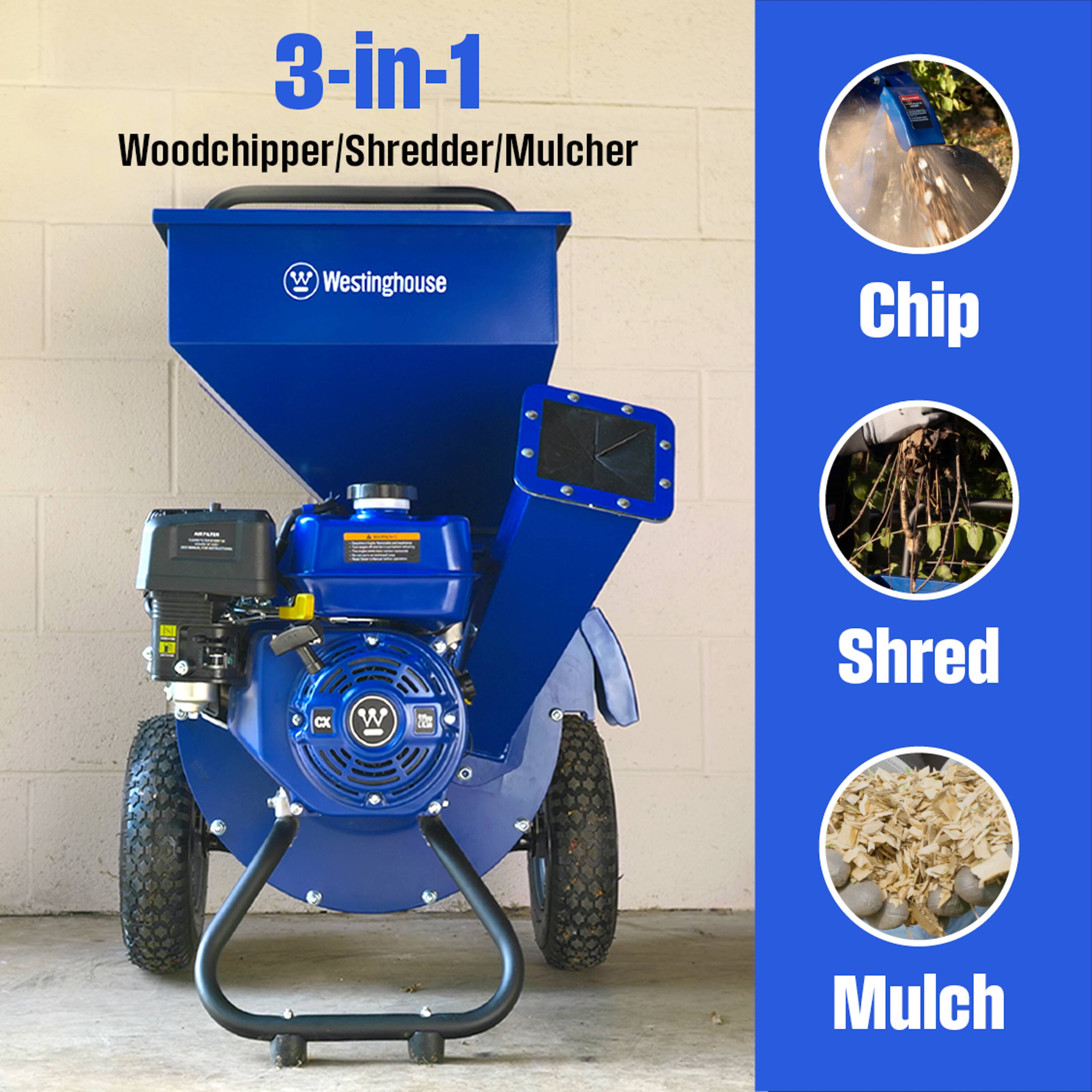 3-in-1 Woodchipper/Shredder/Mulcher  
Westinghouse Chip F CX W N Shred Mulch