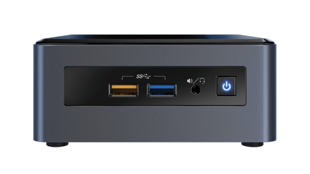 Alt View 1. Intel - NUC NUC8I3CYSN Mini Desktop (i3-8121U, 4GB, 128GB SSD, AMD Radeon 540, Bluetooth 5.0, Win 11 Home) - Black.