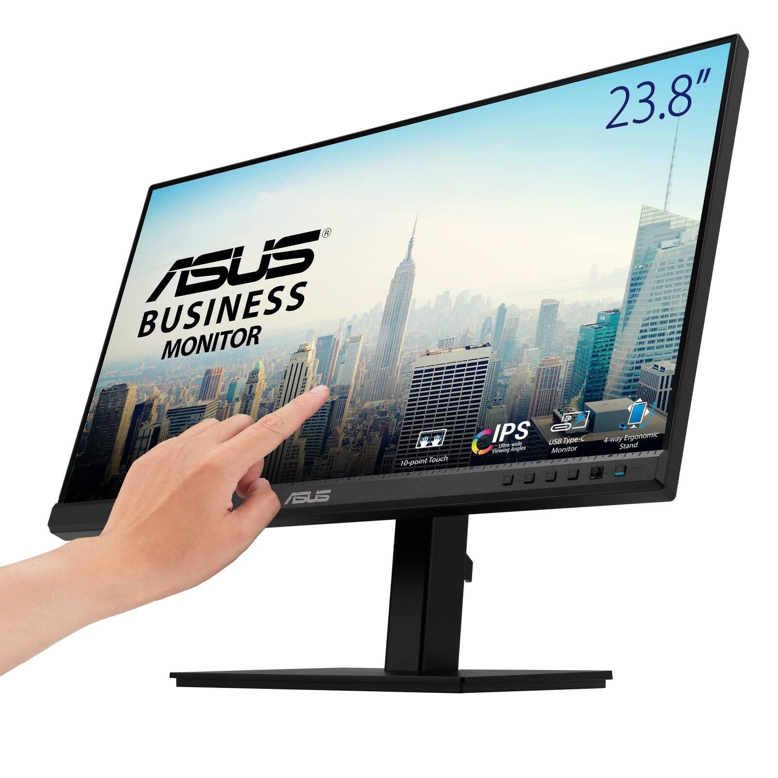 23.8" ASUS BUSINESS MONITOR  
H-point Touch 10-point IPS HE coB T - nthi_to A Monitor Eway 4 way Ergonomic Stand ASUS