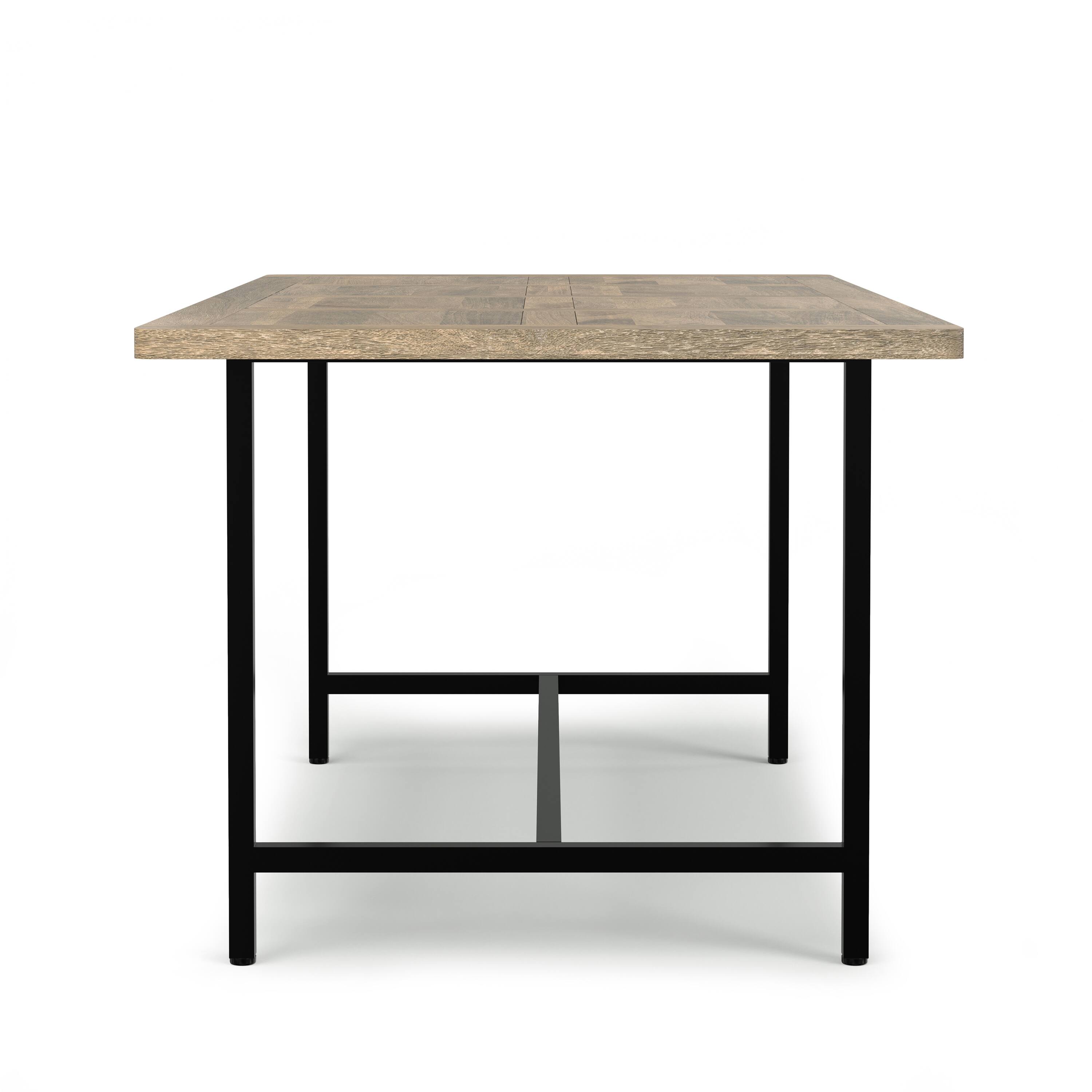 Alt View 1. Simpli Home - Campbell 72 inch x 36 inch Rectangle Modern Industrial Dining Table in Grey Wash - Grey Wash.