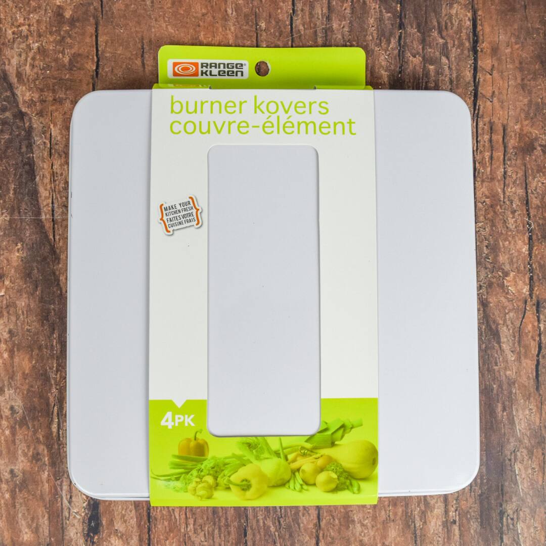 RANGE KLEEN  
burner kovers  
couvre-élément  
MAKE YOUR  
FAITES VOIRE  
CUISINE FRAIS  
4PK