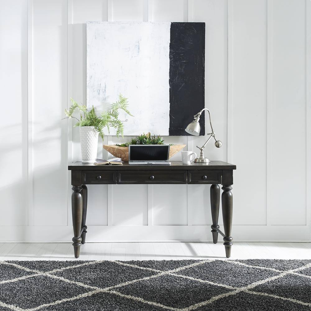 Alt View 3. Liberty Furniture Industries - Harvest Home Writing Desk in Chalkboard - Black.
