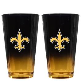 The Memory Company - New Orleans Saints Two-Pack 16oz. Ombre Pint Glass Set - Multicolor