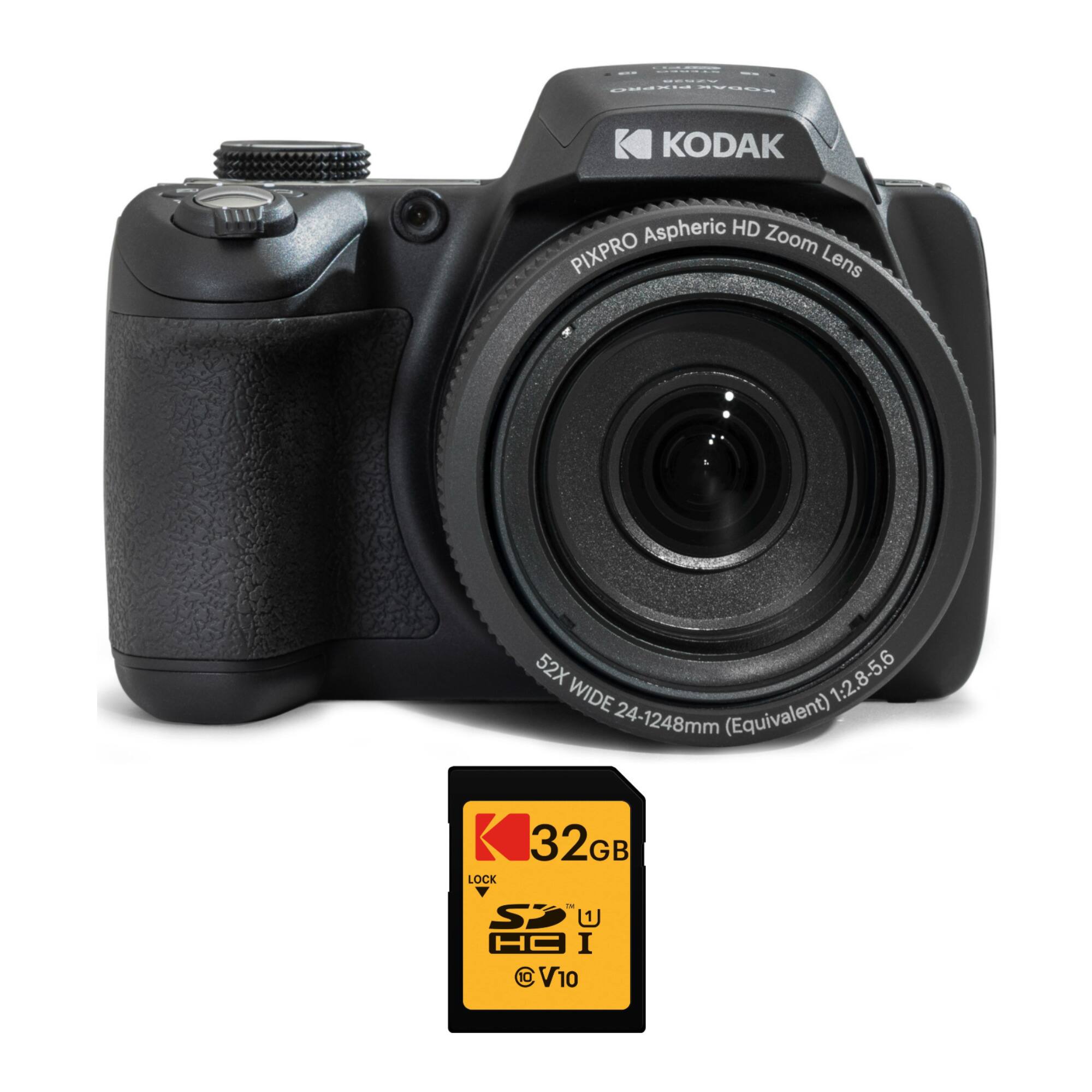 Kodak - PIXPRO AZ528 16MP Astro Zoom Digital Camera with 52x Zoom (Black) Bundle
