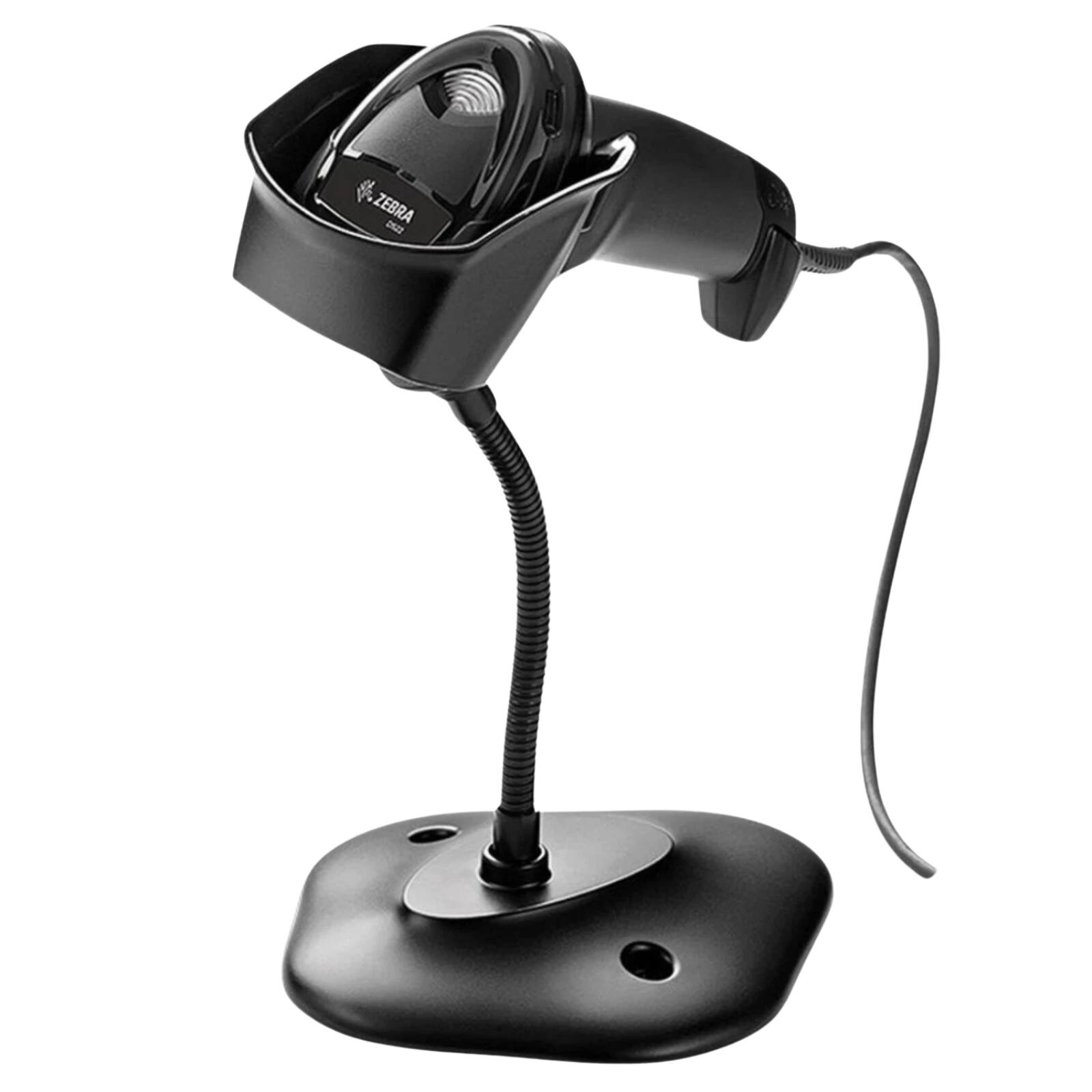 Front. Zebra - DS2208 USB 1D/2D Handheld Barcode Scanner with Stand - QR Code, DataMatrix, PDF417, UPC/EAN, Code 128 Reader - Gray.