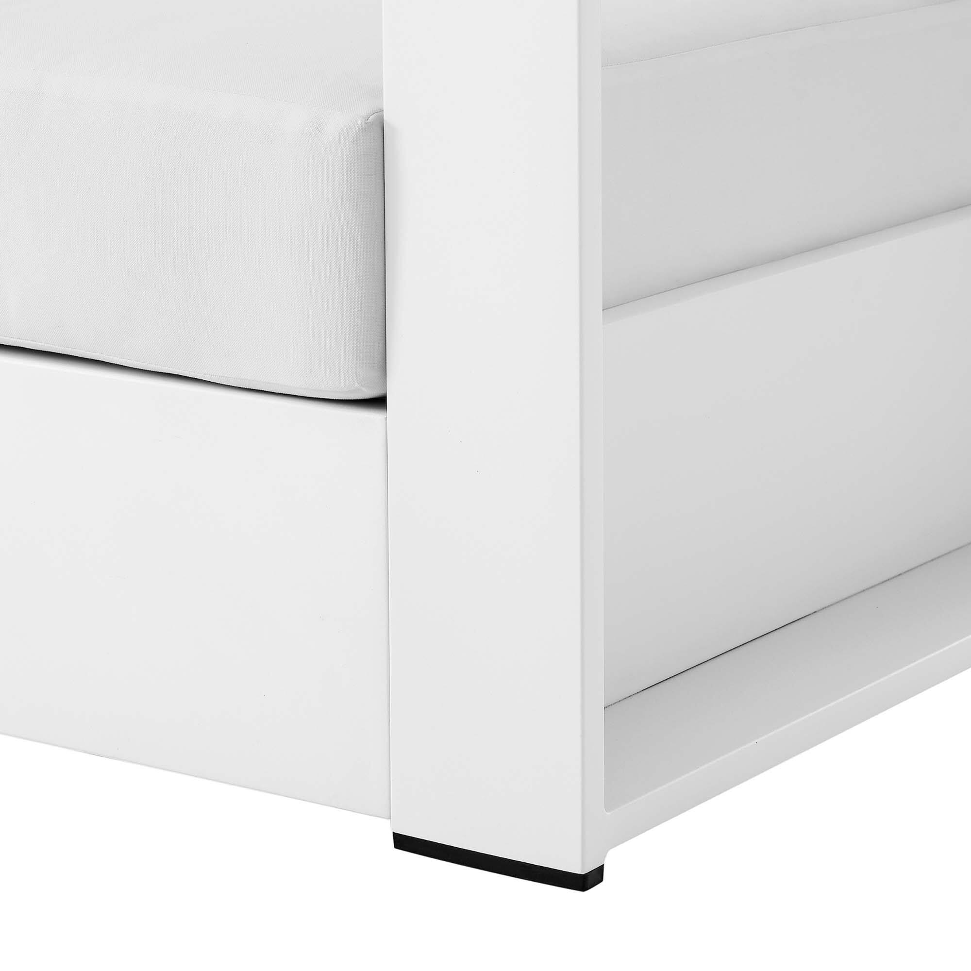 Alt View 5. Modway - Tahoe Outdoor Patio Powder-Coated Aluminum Armchair by Modway - White White.