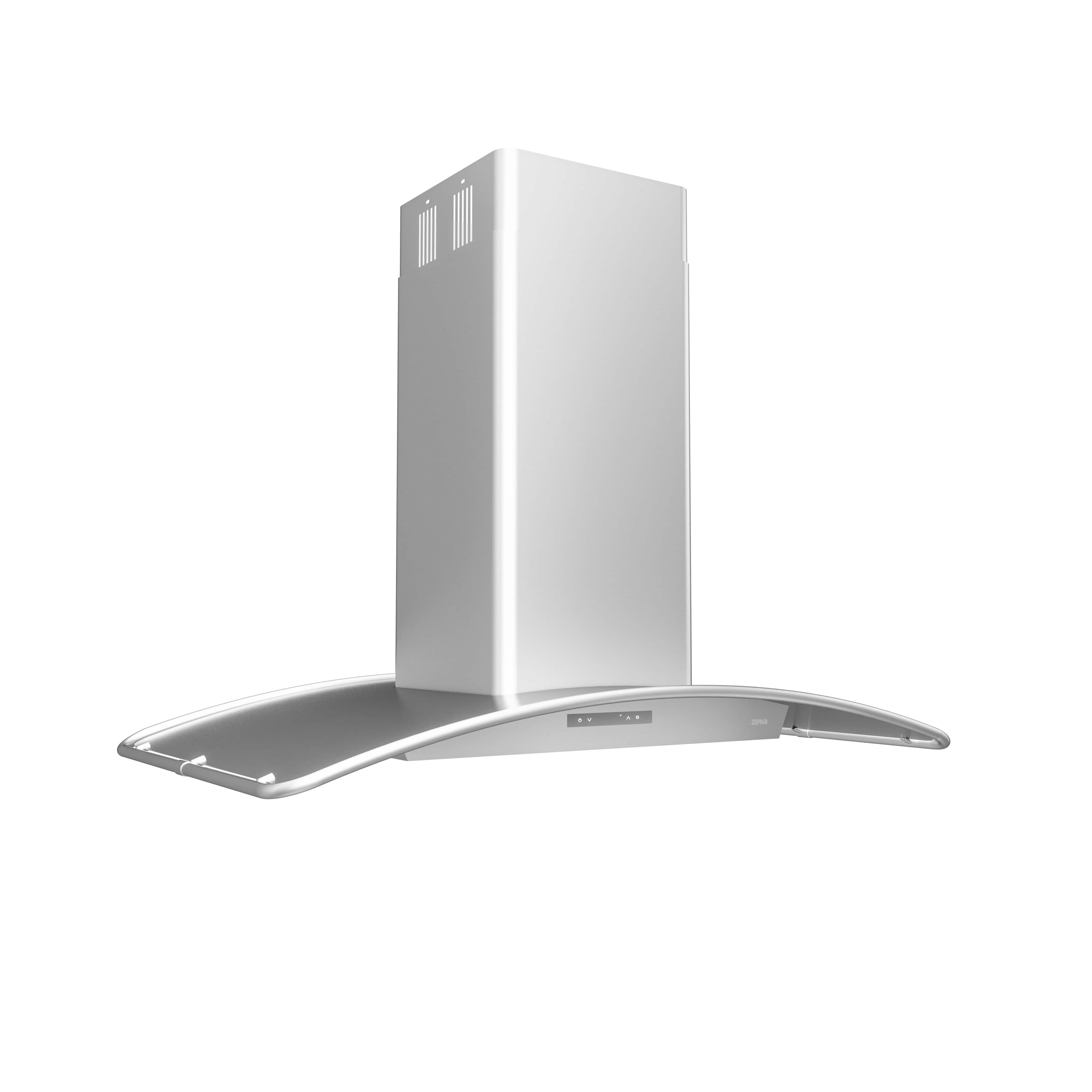 Zephyr - 42 inches - Convertible - Island Range Hood - Stainless Steel - Front_Zoom