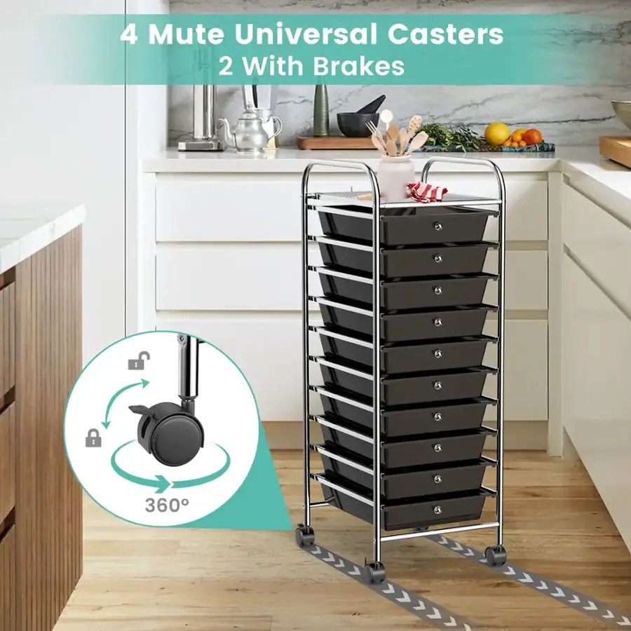 4 Mute Universal Casters 2 With Brakes V 360