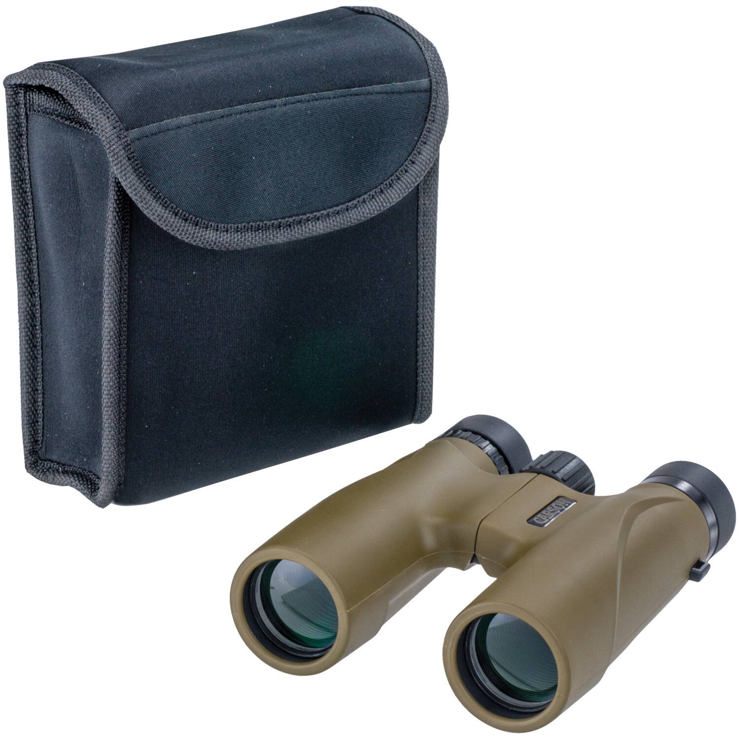 Left. Carson - Stinger 12x 32mm Compact Portable Binoculars - Multi-Color.