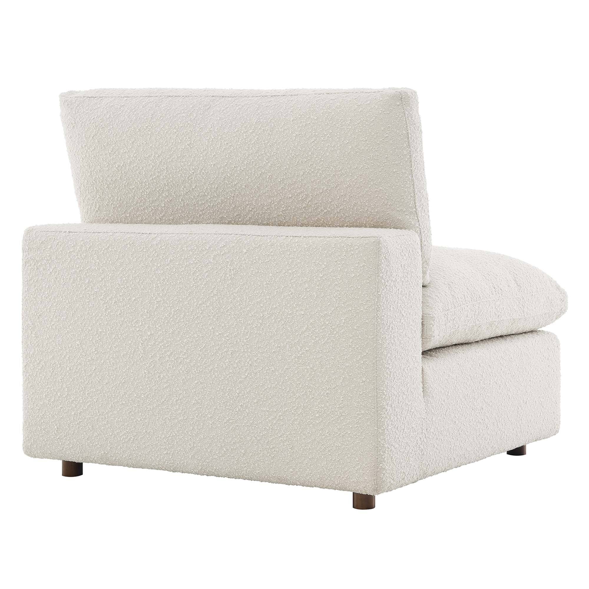 Alt View 4. Modway - Commix Down Filled Overstuffed Boucle Fabric Armless Chair by Modway - Ivory.