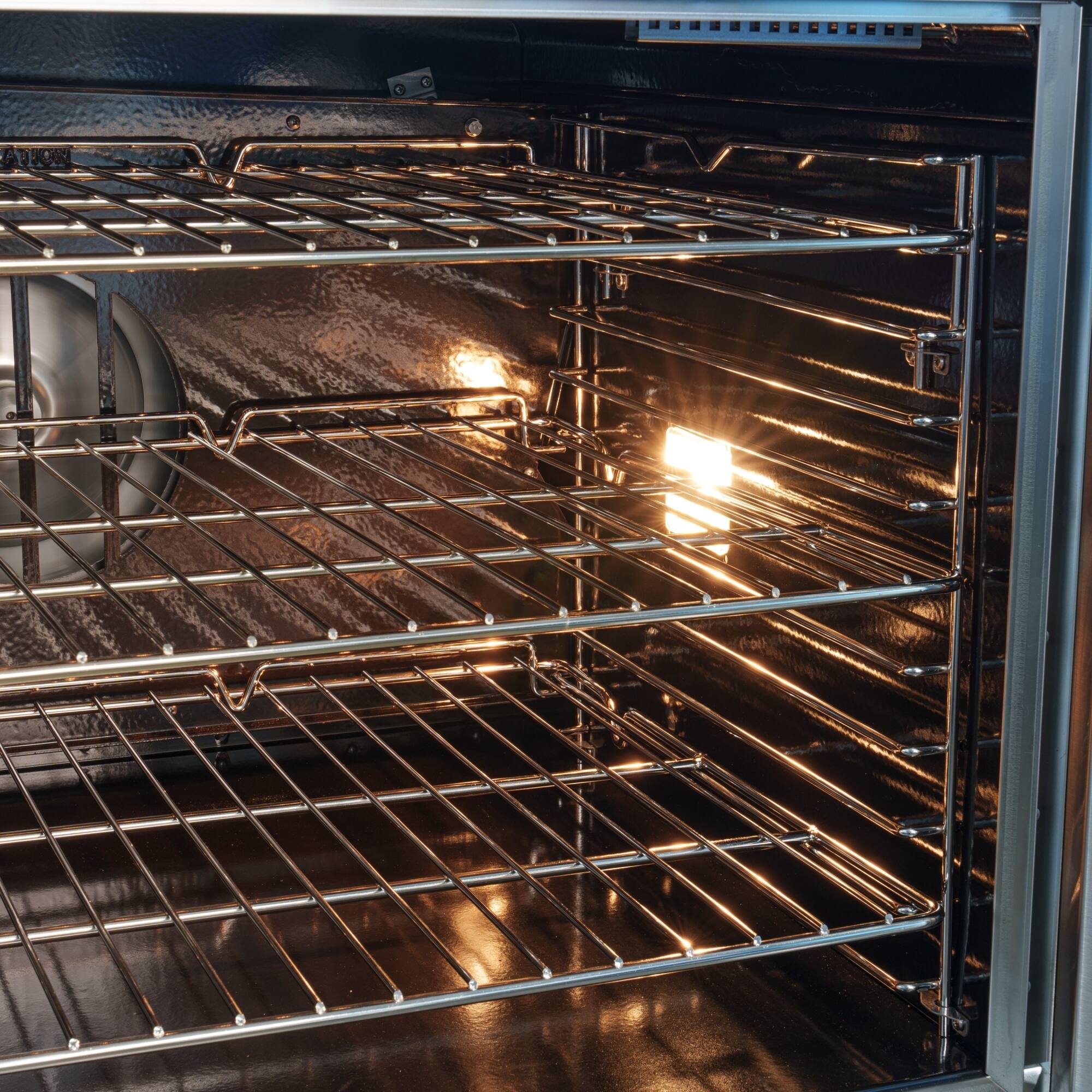 Alt View 7. Koolmore - 38 in. Full Size Single Deck Commercial LP Convection Oven 54,000 BTU with Casters (KM-CCO54-LPC) - Stainless Steel.
