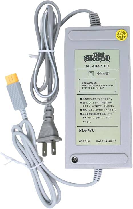 GLITION SON  
Old Skool AC ADAPTER  
MODEL: 03-6534  
INPUT: AC100-240V 50/60Hz 1.2A  
OUTPUT: DC 15V=5.0A  
WU  
AC  
FOr WU  
CE ROHS  
MADE IN CHINA