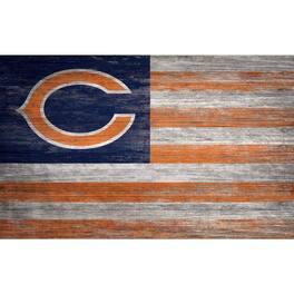 Fan Creations - Chicago Bears 11'' x 19'' Distressed Flag Sign - Multicolor