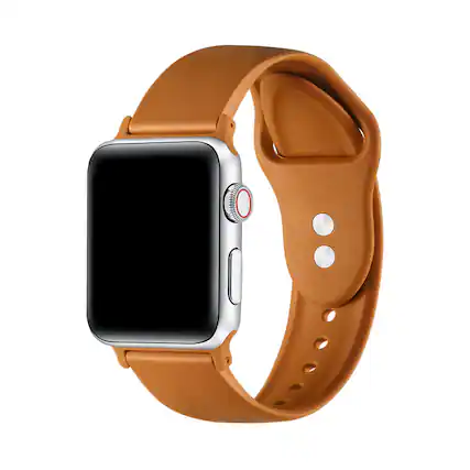 Front. Posh Tech - Silicone Band for Apple Watch - Rustic Caramel.