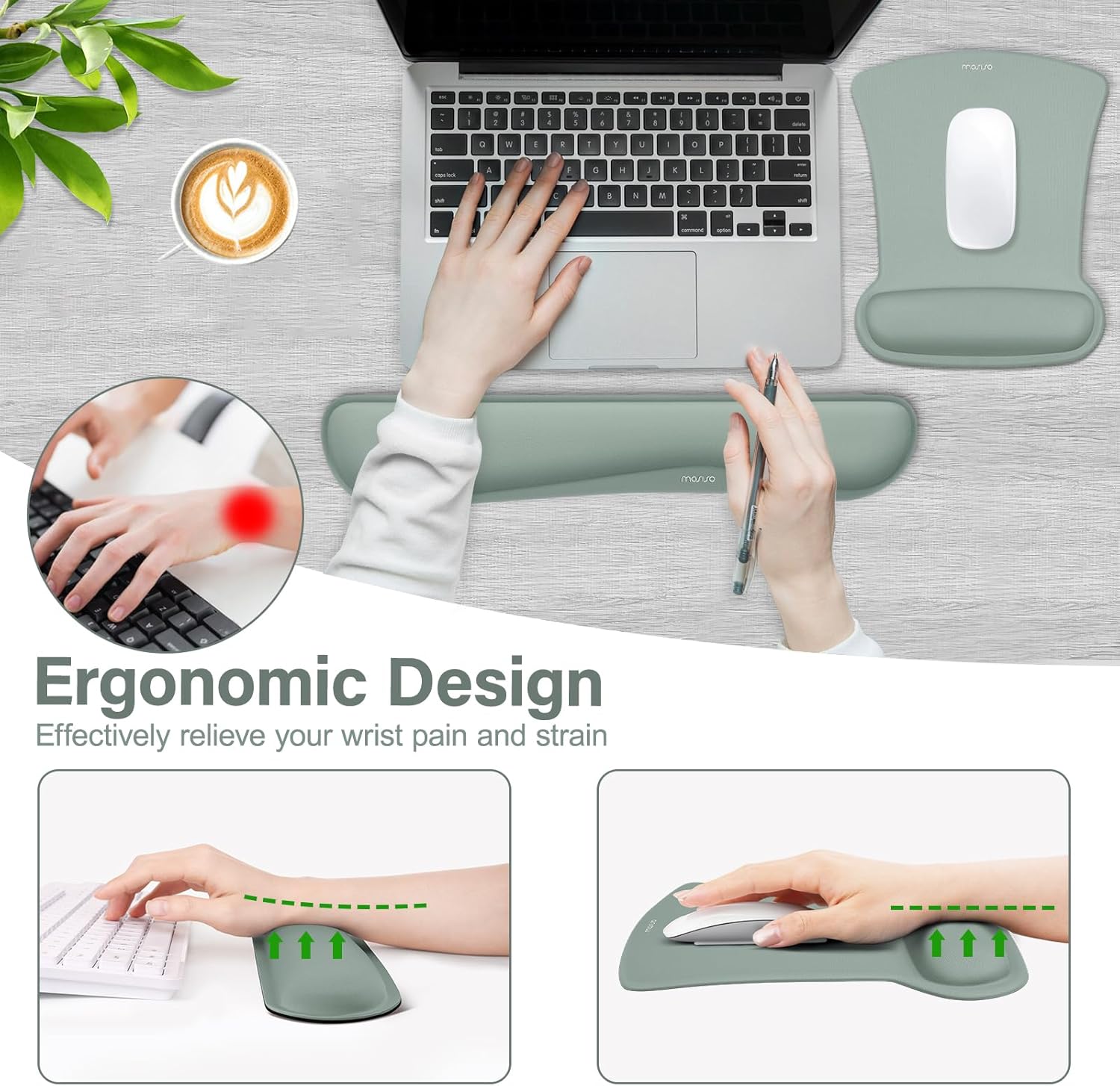 mar d - - - - + a - - d . . 1 A 1 - 1 d - - - a i - . .   6 a - d - 1 A . 1 A a - - A - E . & a - d - -- . | monuo Ergonomic Design Effectively relieve your wrist pain and strain