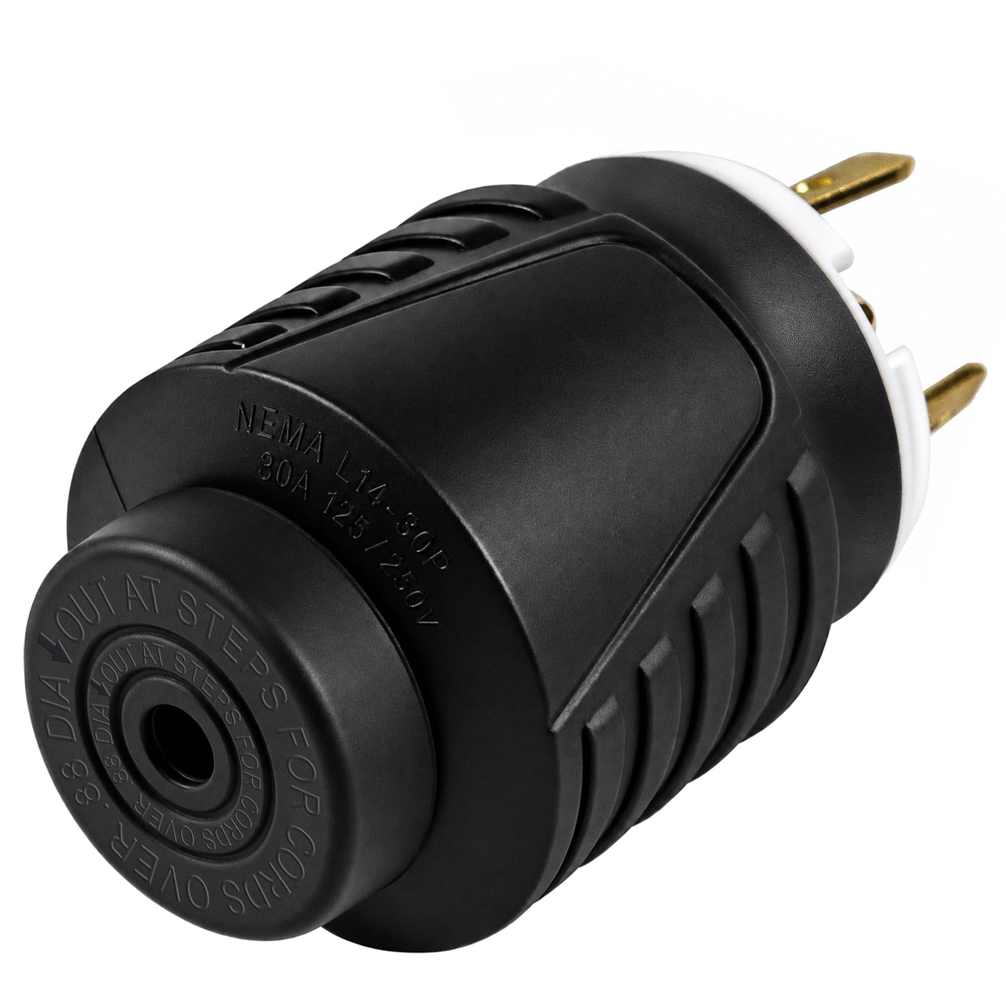NEMA L14-30P 30A 125/250V  
VOUTAT STEPS FOR CORDS  
DIA 88.38