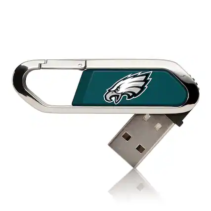 Front. Keyscaper - Philadelphia Eagles Solid Clip USB Flash Drive-16 GB USB-C - Multicolor.