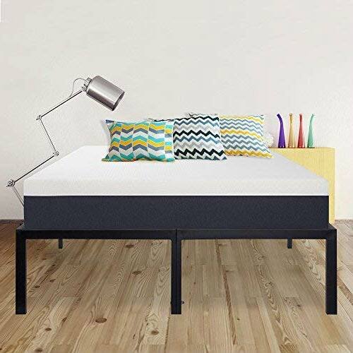 Back. Hivvago - Hivvago King 18-inch High Rise Heavy Duty Metal Platform Bed Frame - Black.