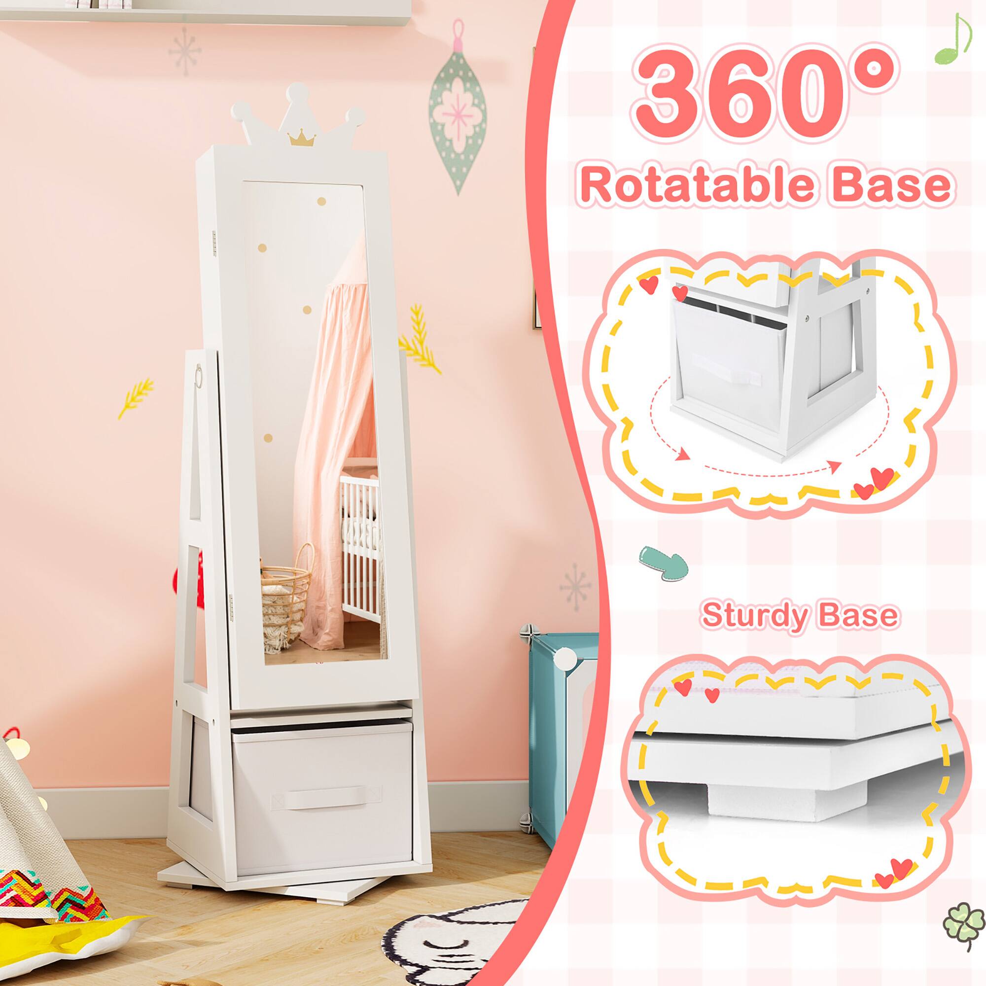 360° Rotatable Base  
Sturdy Base
