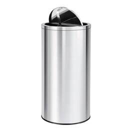 GARVEE - 18.5 Gallon (70L) Stainless Steel Trash Can with Swing Lid, Removable Inner Bucket - Silver
