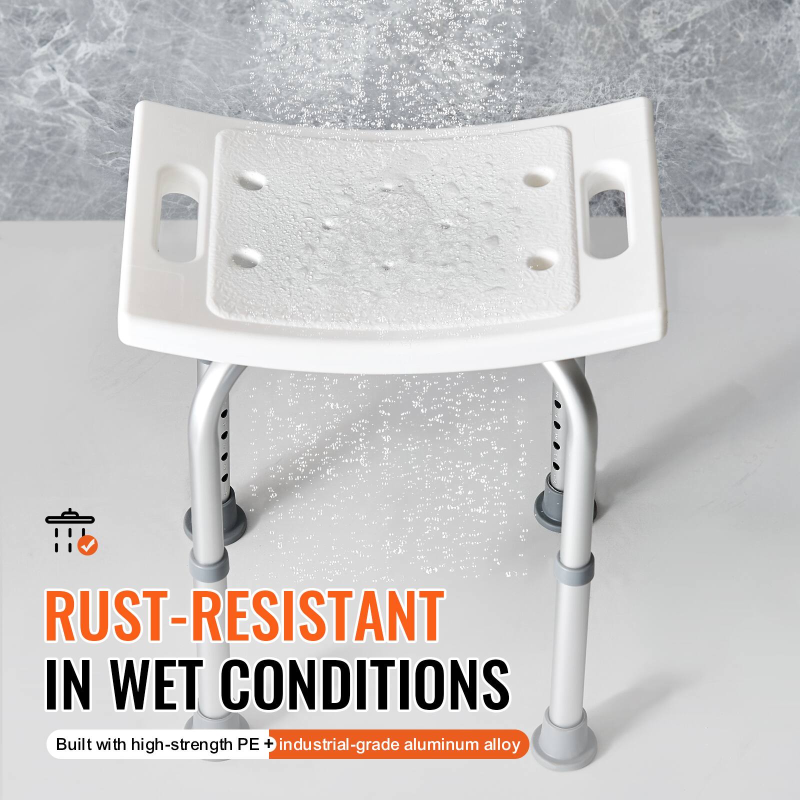 RUST-RESISTANT IN WET CONDITIONS
Built with high-strength PE + industrial-grade aluminum alloy