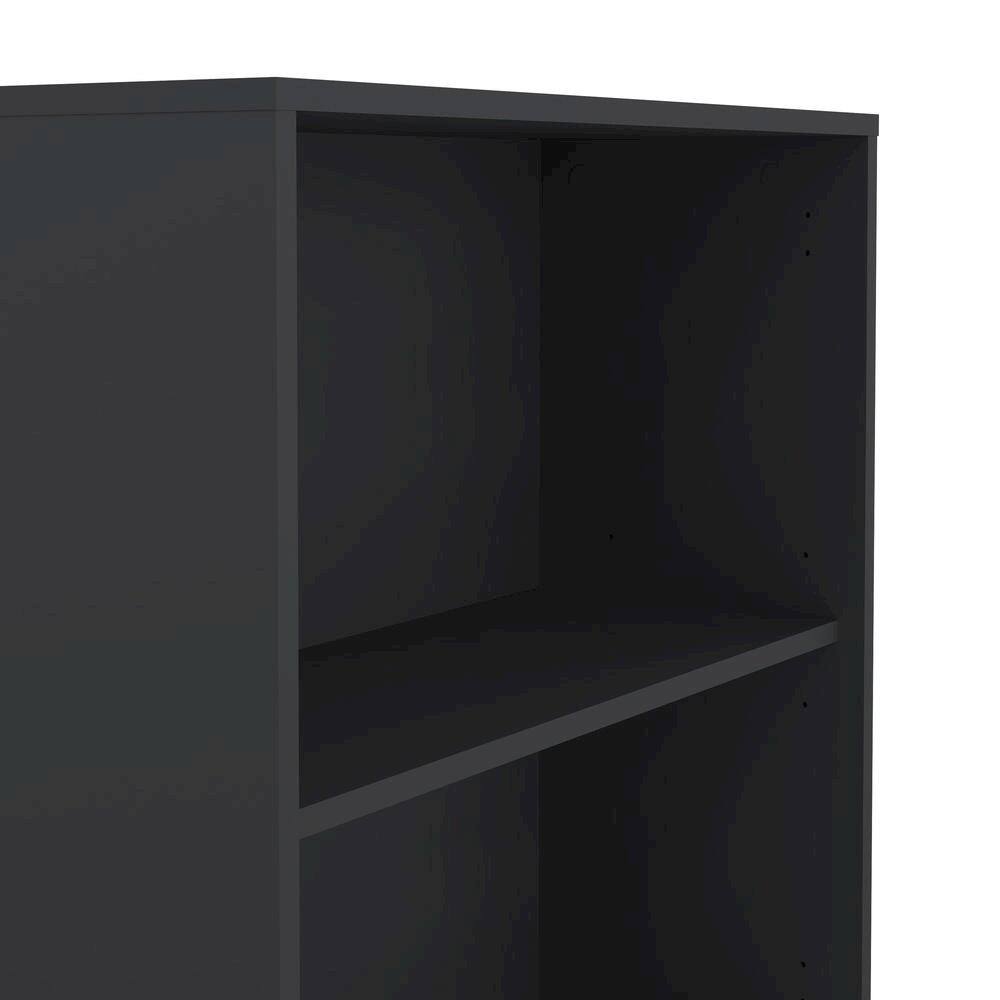Alt View 1. FurniFact - Contemporary 6-Shelf Bookshelf for Bedroom, Office, or Living Room - Gray.