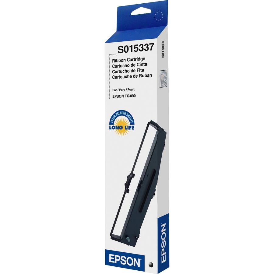 S015337  
Ribbon Cartridge  
Cartucho de Cinta  
Cartouche de Fita  
Cartouche de Ruban  

For/Para/Pour:  
EPSON FX-890  

LONG LIFE  

EPSON