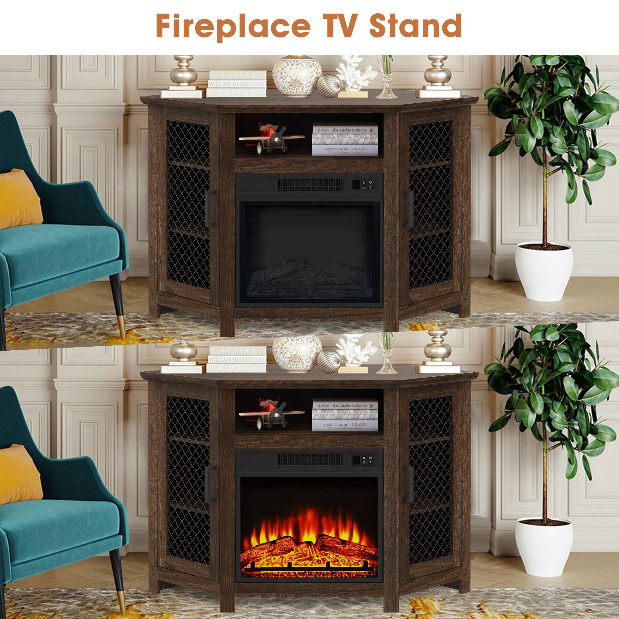 Fireplace TV Stand

- William Shakespeare
- The cat in the hat
- A text book of biology