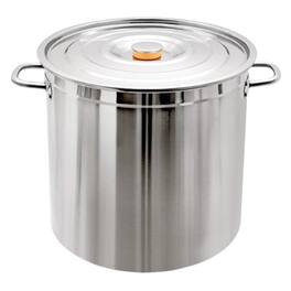 Home Collection - 55 Qt Stainless Steel Seafood Boil Pot with Basket and Lid - Silver