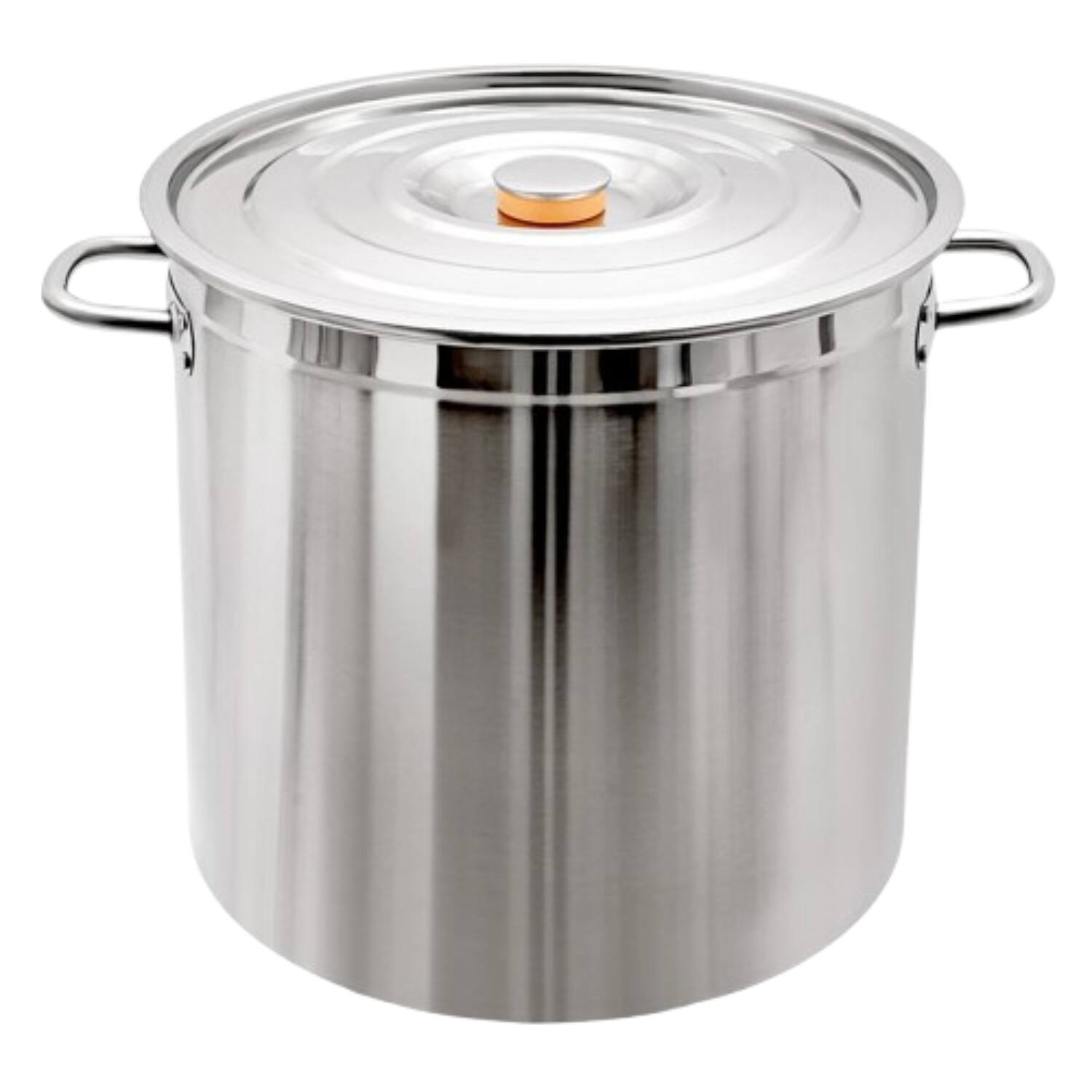 Front. Home Collection - 55 Qt Stainless Steel Seafood Boil Pot with Basket and Lid - Silver.
