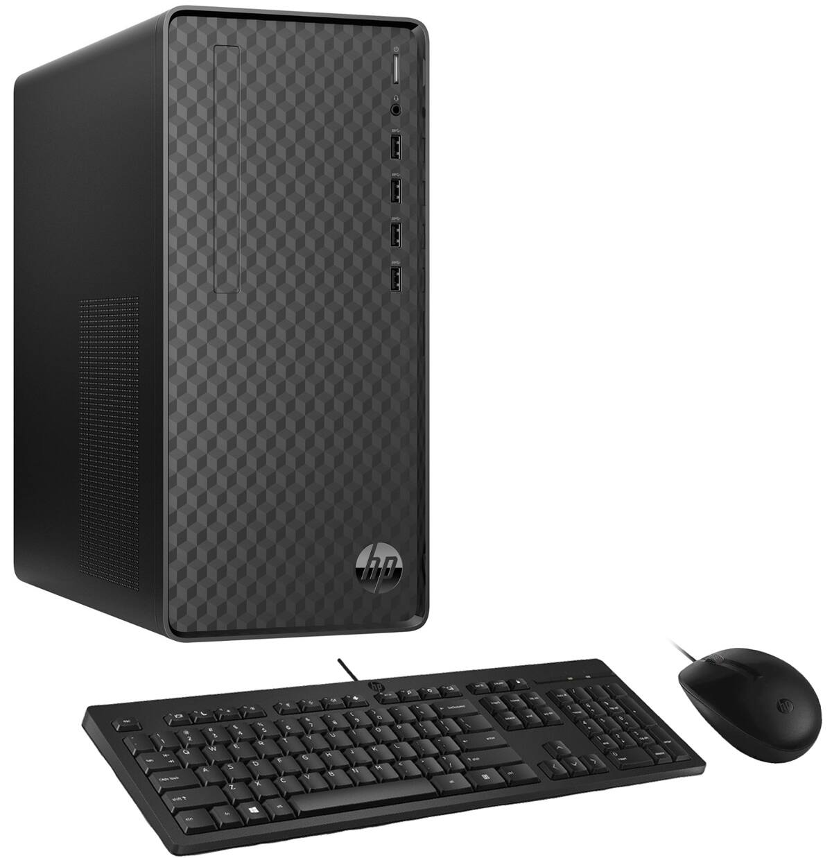 Alt View 4. HP - HP M01 F3214 Desktop (Ryzen 3 5300G, 16GB, 256GB SSD, , Win 11 Pro ) - Dark Black.