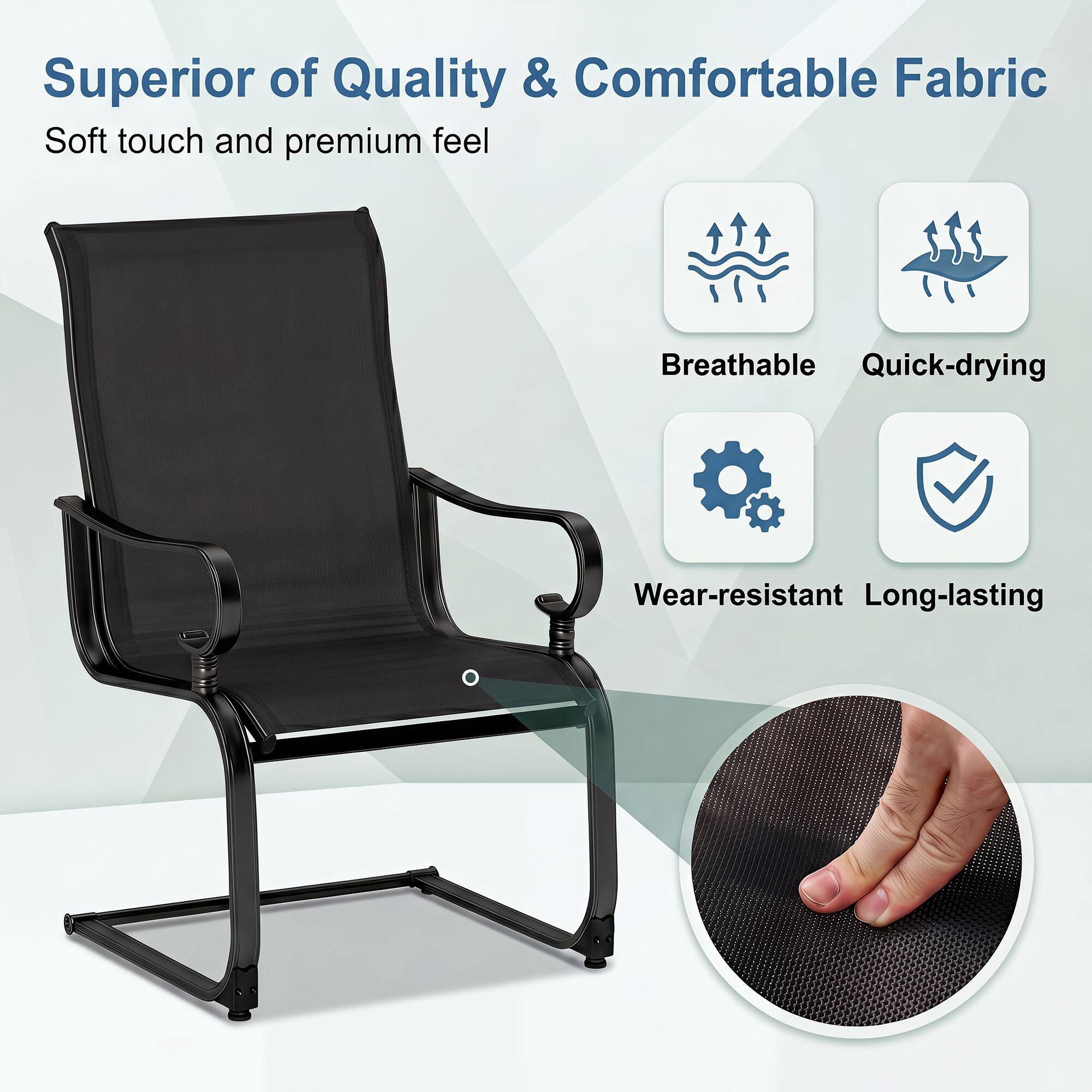 Superior of Quality & Comfortable Fabric  
Soft touch and premium feel  
Breathable Quick-drying  
Wear-resistant Long-lasting