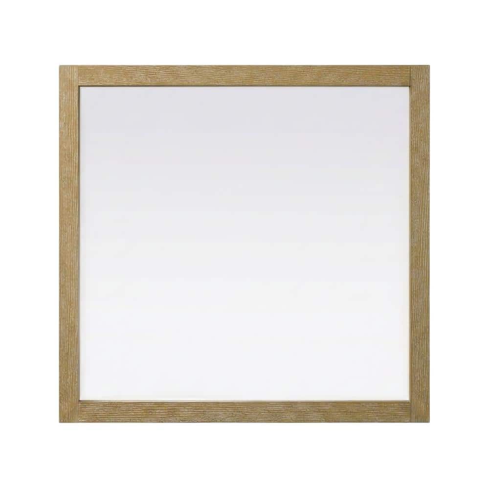 Elegant Kitchen and Bath - Noah Wooden Rectangle Mirror 42 x 36 - Linen Oak price history on PriceWatchPro