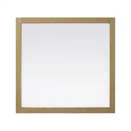 Elegant Kitchen and Bath - Noah Wooden Rectangle Mirror 42 x 36 - Linen Oak
