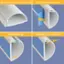 The text on the image can be grouped and corrected as follows:

1. Decorative Half Round Profile: This refers to the decorative design on the profile of the tubing.
2. Self Adhesive Backing: This refers to the adhesive backing on the tubing, which allows it to be easily attached to a surface.
3. Flexible Hinge: This refers to the hinge on the tubing, which provides flexibility and allows the tubing to bend.
4. Patented Click-Lock Lid: This refers to the patented click-lock lid on the tubing, which provides a secure and easy-to-use closure.