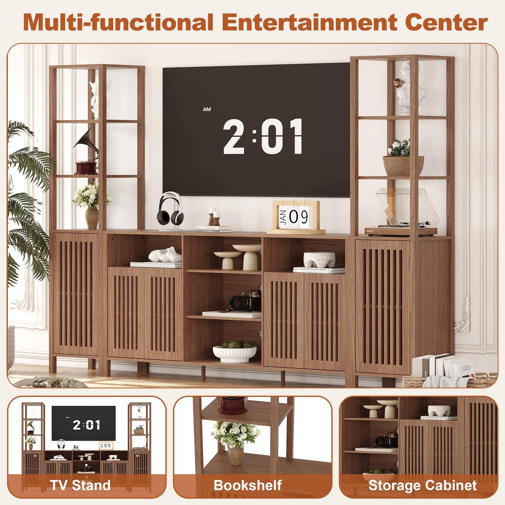 Multi-functional Entertainment Center

AM 2:01 : JAN 09

TV Stand Bookshelf Storage Cabinet