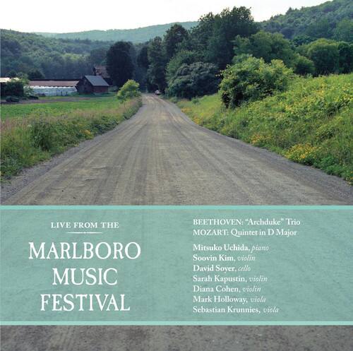 LIVE FROM THE  
MARLBORO MUSIC FESTIVAL

BEETHOVEN: "Archduke" Trio  
MOZART: Quintet in D Major

Mitsuko Uchida, piano  
Soovin Kim, violin  
David Soyer, cello  
Sarah Kapustin, violin  
Diana Cohen, violin  
Mark Holloway, viola  
Sebastian Krunnies, viola