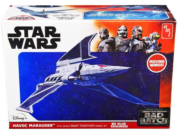 Sure, here is the corrected and grouped text from the image:
---
**STAR WARS**
**HAVOC MARAUDER™**
1/144 SCALE SNAP-TOGETHER MODEL KIT
**MOVING WINGS!**
**NO GLUE REQUIRED!**
**DISNEY+**
**STAR WARS THE BAD BATCH**
**a.m.t**
**MADE IN CHINA**
**MODEL AUTHENTIC**
**FROM THE MOVING WINGS!**
**STAR WARS THE BAD BATCH**
**1/144 SCALE SNAP-TOGETHER MODEL KIT**
**NO GLUE REQUIRED!**
**MADE IN CHINA**
**MODEL AUTHENTIC**
**FROM THE MOVING WINGS!**
**STAR WARS THE BAD BATCH**
**1/144 SCALE SNAP-TOGETHER MODEL KIT**
**NO GLUE REQUIRED!**
**MADE IN CHINA**
**MODEL AUTHENTIC**
**FROM THE MOVING WINGS!**
**STAR WARS THE BAD BATCH**
**1/144 SCALE SNAP-TOGETHER MODEL KIT**
**NO GLUE REQUIRED!**
**MADE IN CHINA**
**MODEL AUTHENTIC**
**FROM THE MOVING WINGS!**
**STAR WARS
