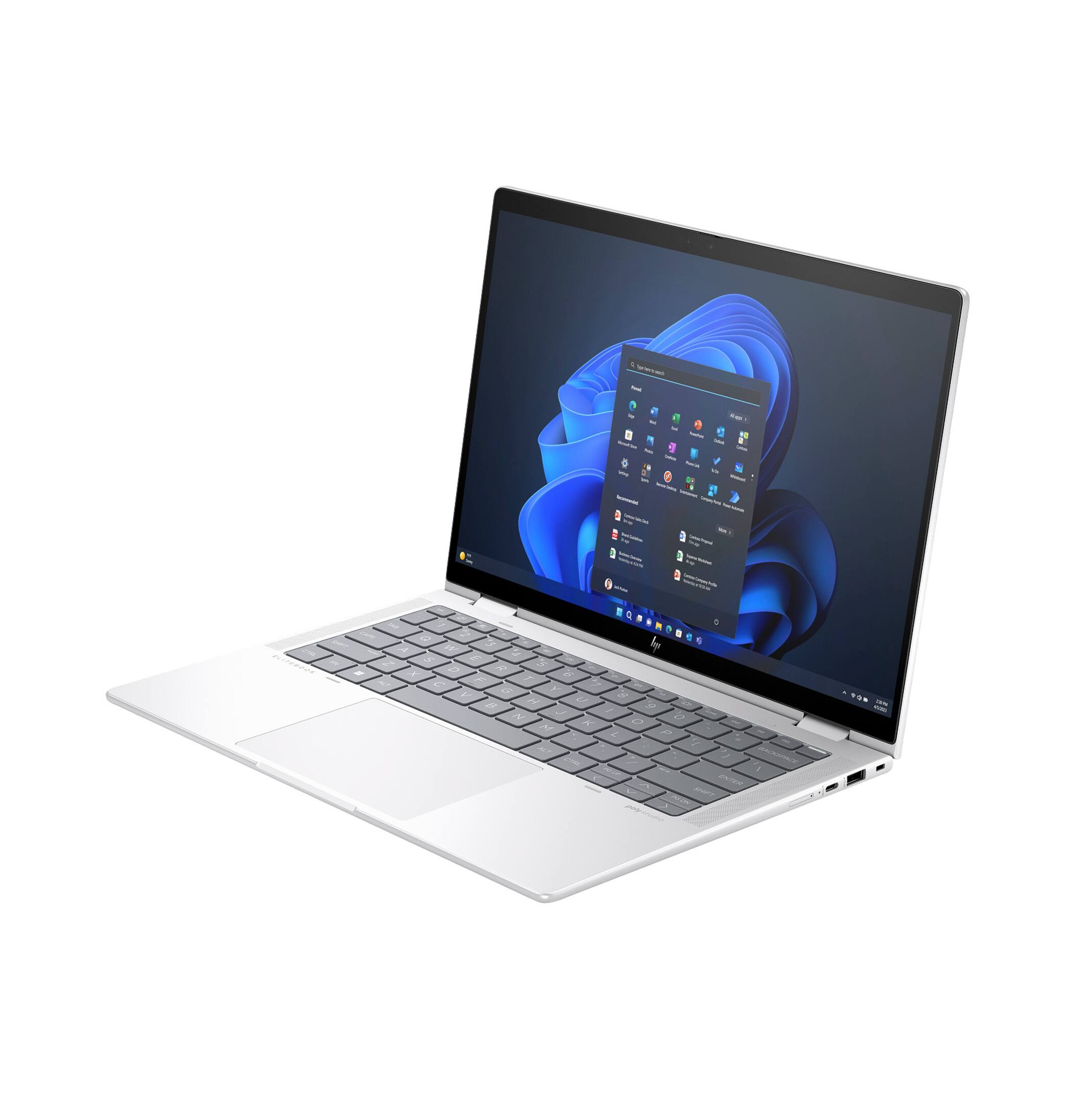 Alt View 7. HP - Elite x360 1040 2-in-1 Laptop 14.0 2.8K Display (Ultra 7-155H, 32GB, 1TB SSD, Active Pen, Win 11 Pro) w/USB Hub - Silver.