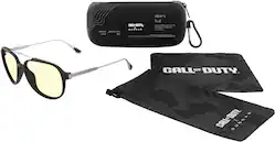 GUNNAR - Ghost Computer Glasses with Blue Light Reduction , Amber Lenses - Onyx/Mercury - Front_Zoom